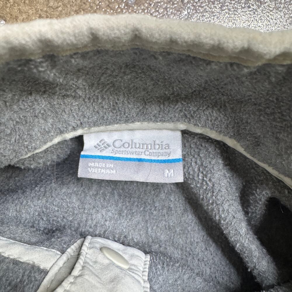 COLUMBIA HEATHER GRAY M MEDIUM JACKET PULLOVER SHERPA STYLE WINTER - Picture 2 of 6